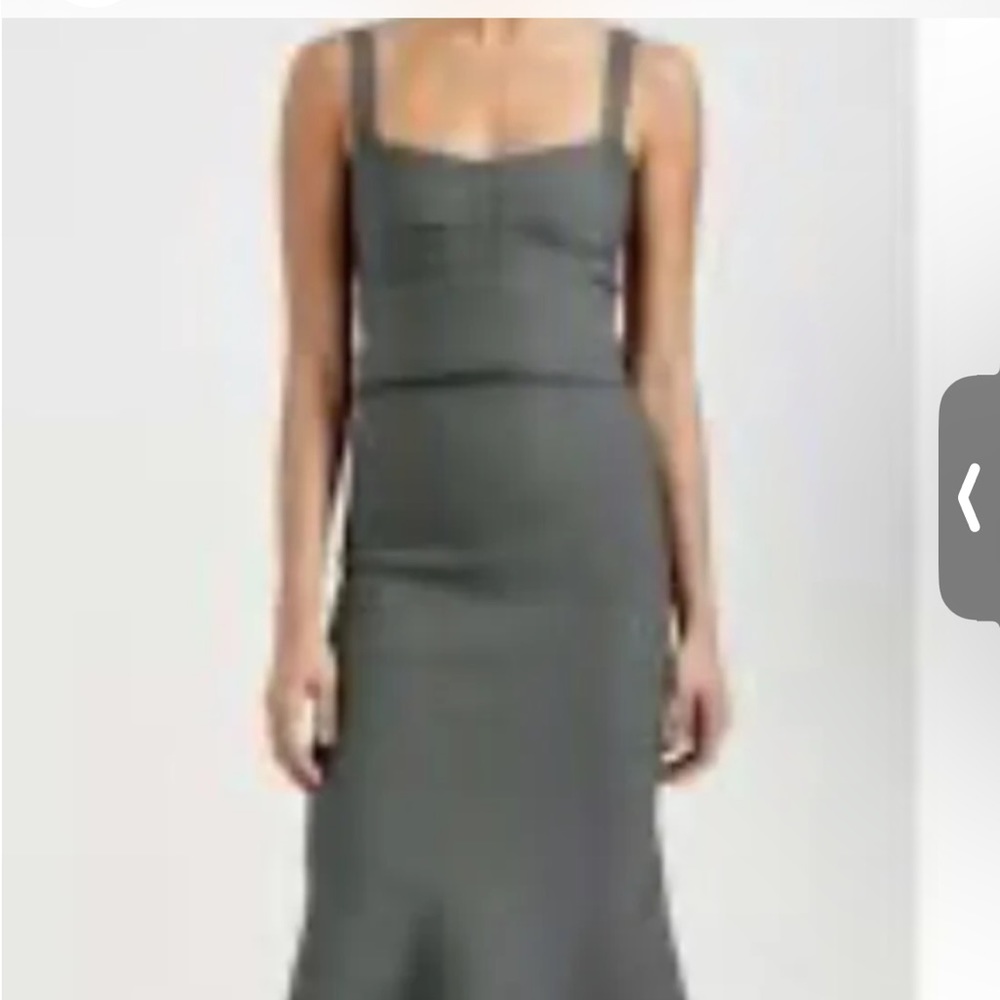 Scanlan Theodore crepe knit green dress M beautiful color - Picture 1 of 11